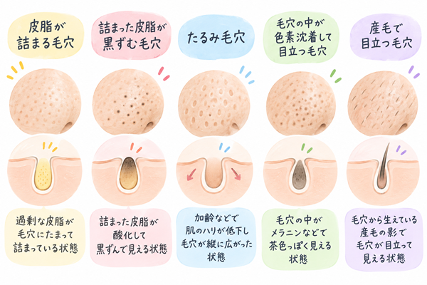 毛穴の種類